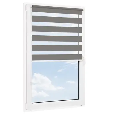 Roleta bezinwazyjna dzień noc MONO Stalowa