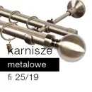 Karnisze rozmiar Ø 25 Ø 19
