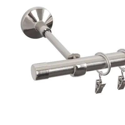 Karnisz CLASSIC I 160 efekt stali z kółkami