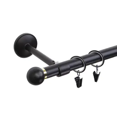 Karnisz FUSION SET I 200 kula czarny mat + pz