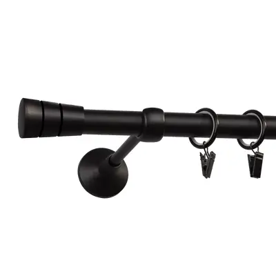 Karnisz SAVONA I 200 czarny mat