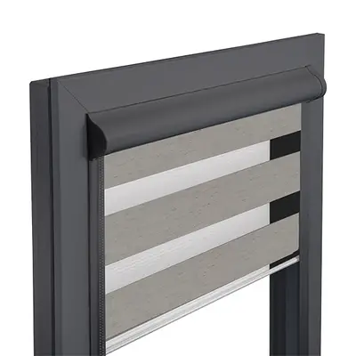 Roleta Mini w kasecie antracytowej płaskiej ALU balkon M2M