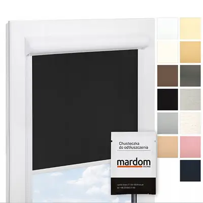 Roleta Mini w kasecie białej  płaskiej ALU balkon M2M