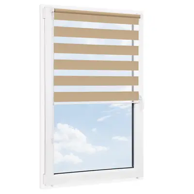 Roleta bezinwazyjna dzień noc MONO Beżowa