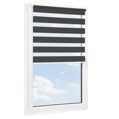 Roleta bezinwazyjna dzień noc MONO Grafitowa