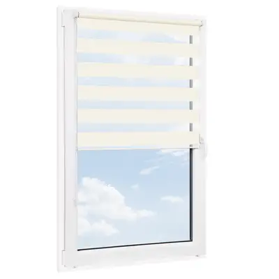 Roleta bezinwazyjna dzień noc MONO Waniliowa