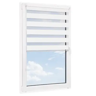 Roleta bezinwazyjna dzień noc SATIN Biała