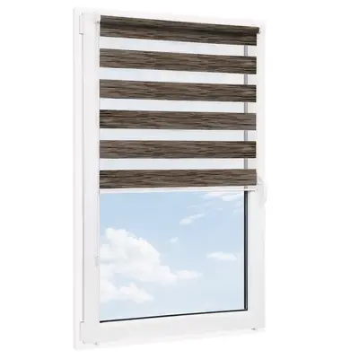 Roleta bezinwazyjna dzień noc SOTTILE Brązowa