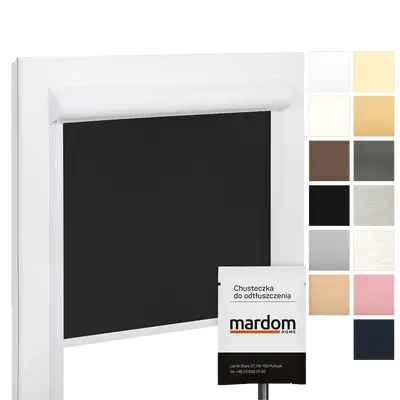 Roleta w kasecie białej płaskiej PVC balkon M2M