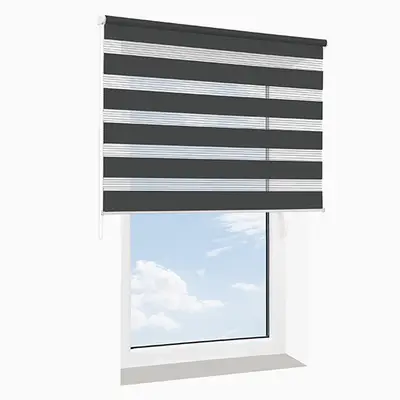 Roleta wolnowisząca dzień-noc SENZA grafitowa